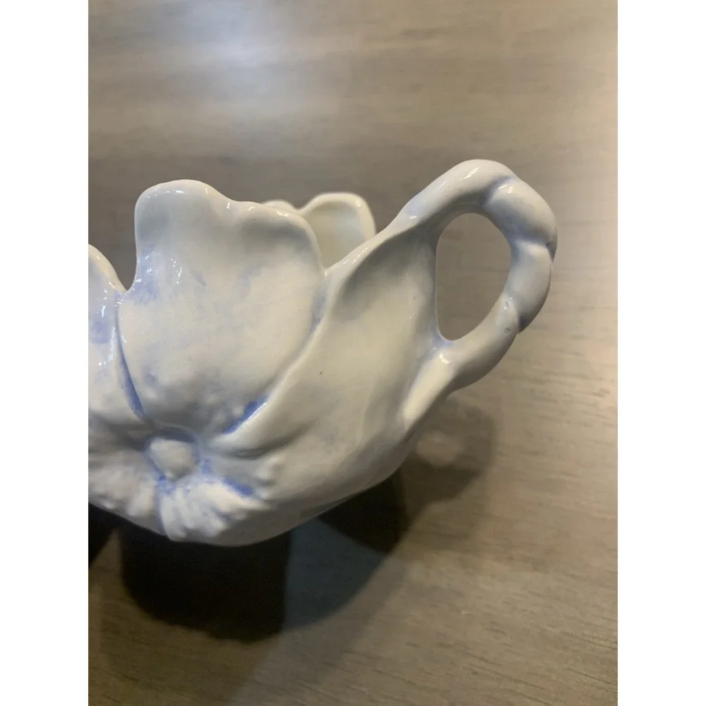 Vintage Tea Pot‎ Crafts Porcelain blue Poppy Flower Teapot set.